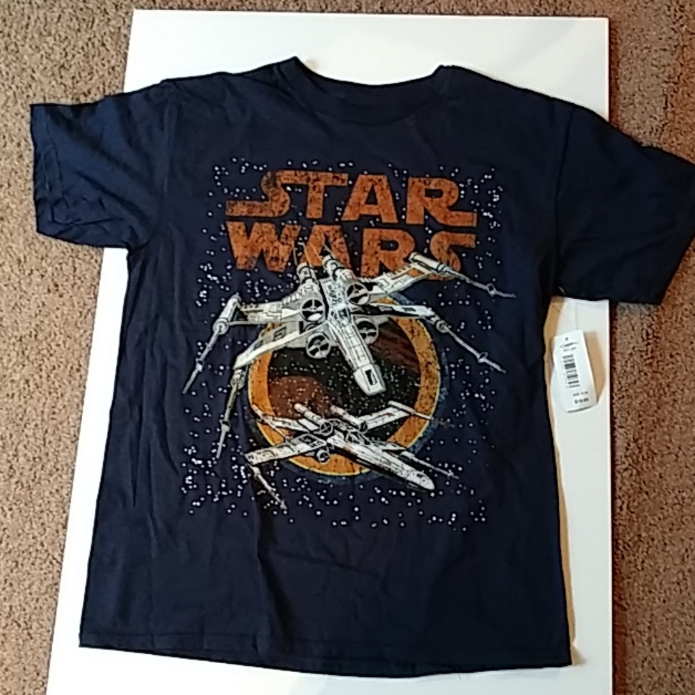 Star Wars Kids size 12/14 Navy tshirt my squadron